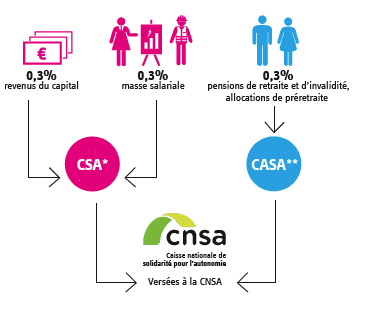 Infographie présentant la répartition de l'argent récolté pendant la journée de solidarité