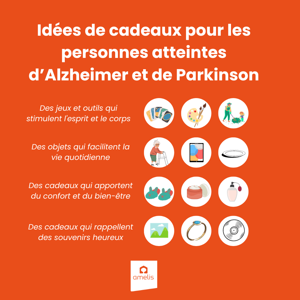 Idées de cadeaux pour personnes atteintes de la maladie d'Alzheimer et de Parkinson